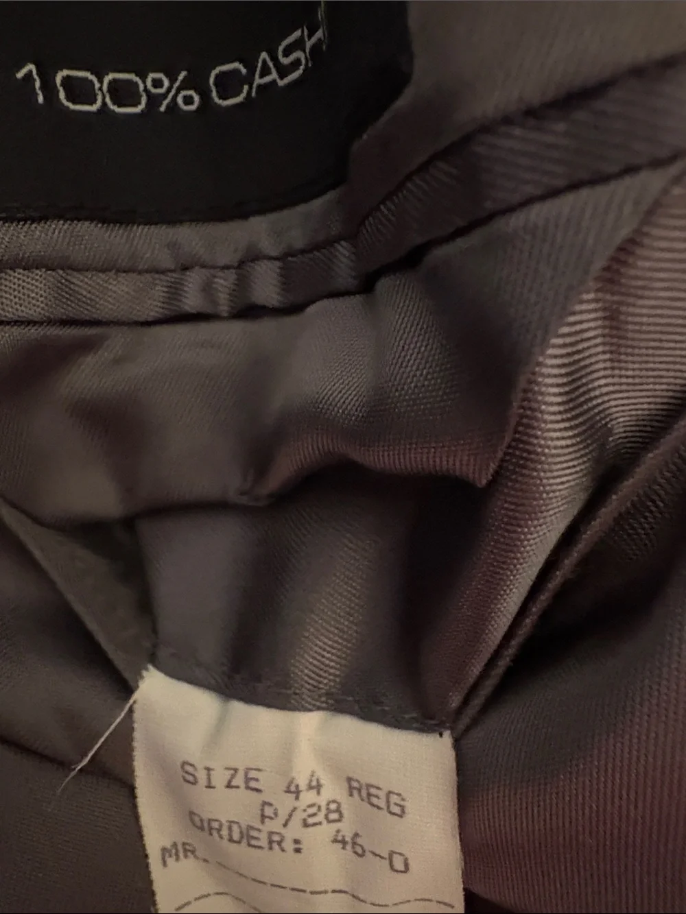 Vintage Joseph & Lyman’s Men's Cashmere Dark Gray Wool Blazer